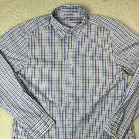 Vineyard Vines Shirt Mens Medium On The Go Performance Brrr Long Sleeve - Picture 7 of 10